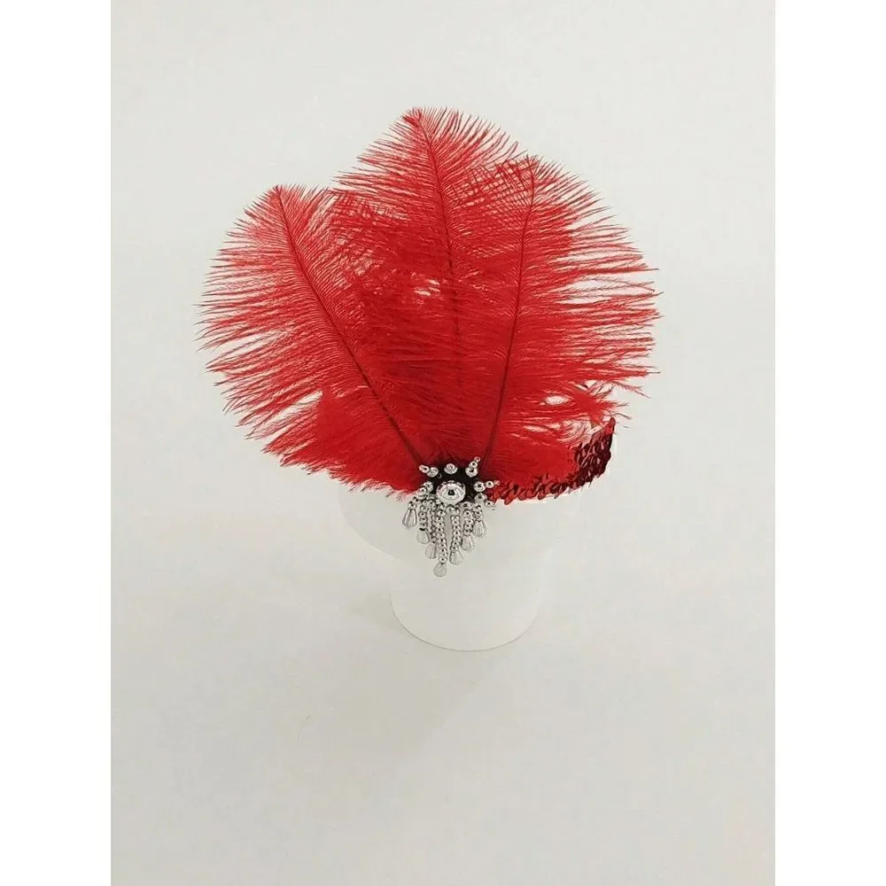 ❤️✨ 5PCS 1920s Red Accessories Flapper Great Gatsby Retro Costume Set NEW